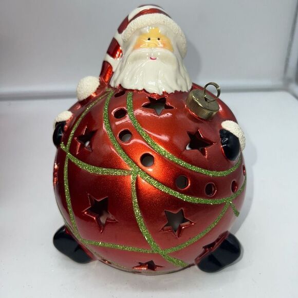Light Up Color Changing Santa decorative Figure With Satin Lined Gift Box - Picture 3 of 10